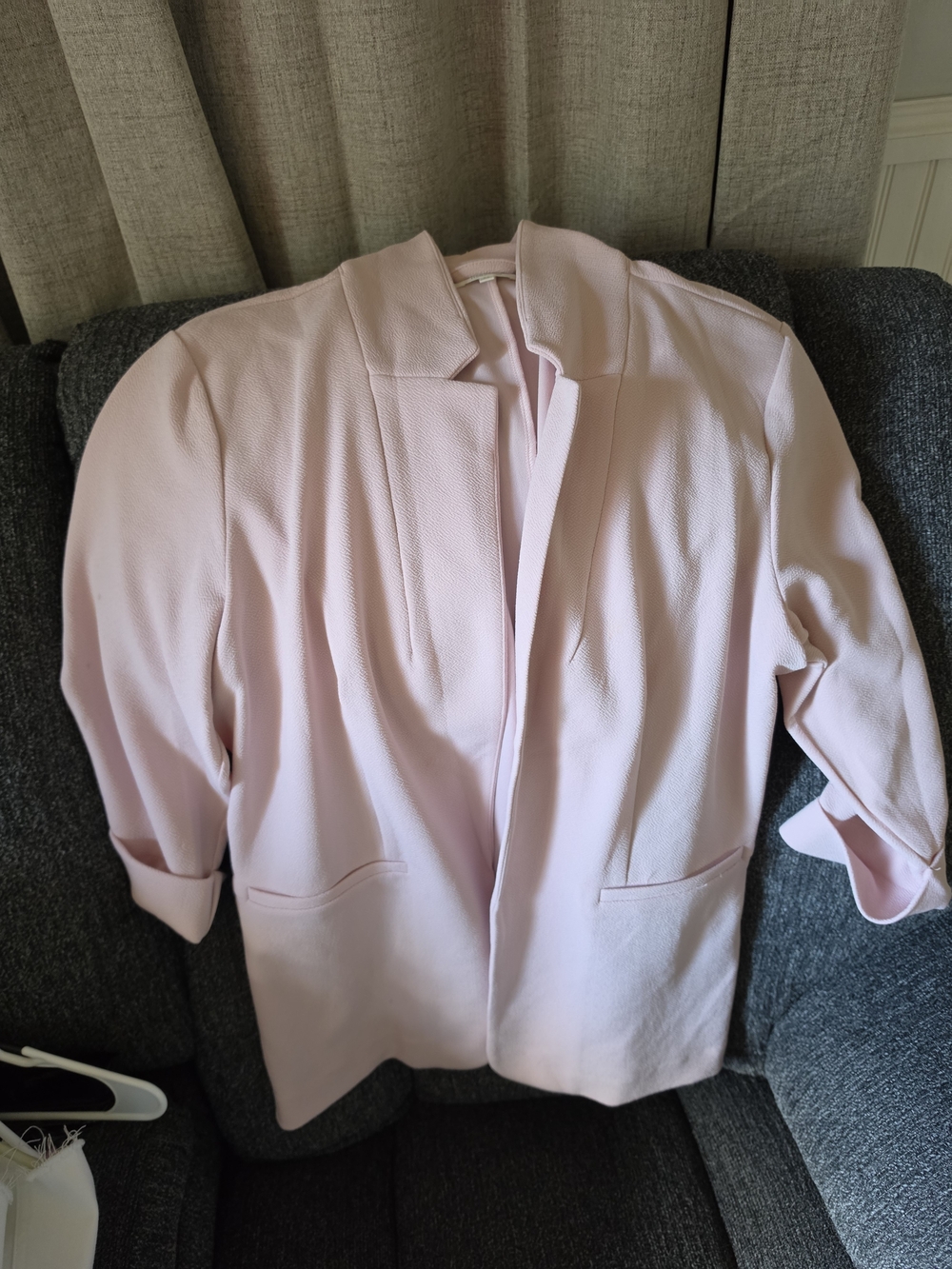 Maurices Pale Pink Open-Front Blazer Jacket